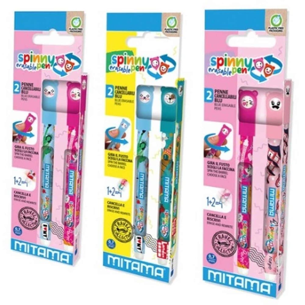 Penne cancellabili Mitama Spinny Pen Travel 2 penne in offerta da Coop