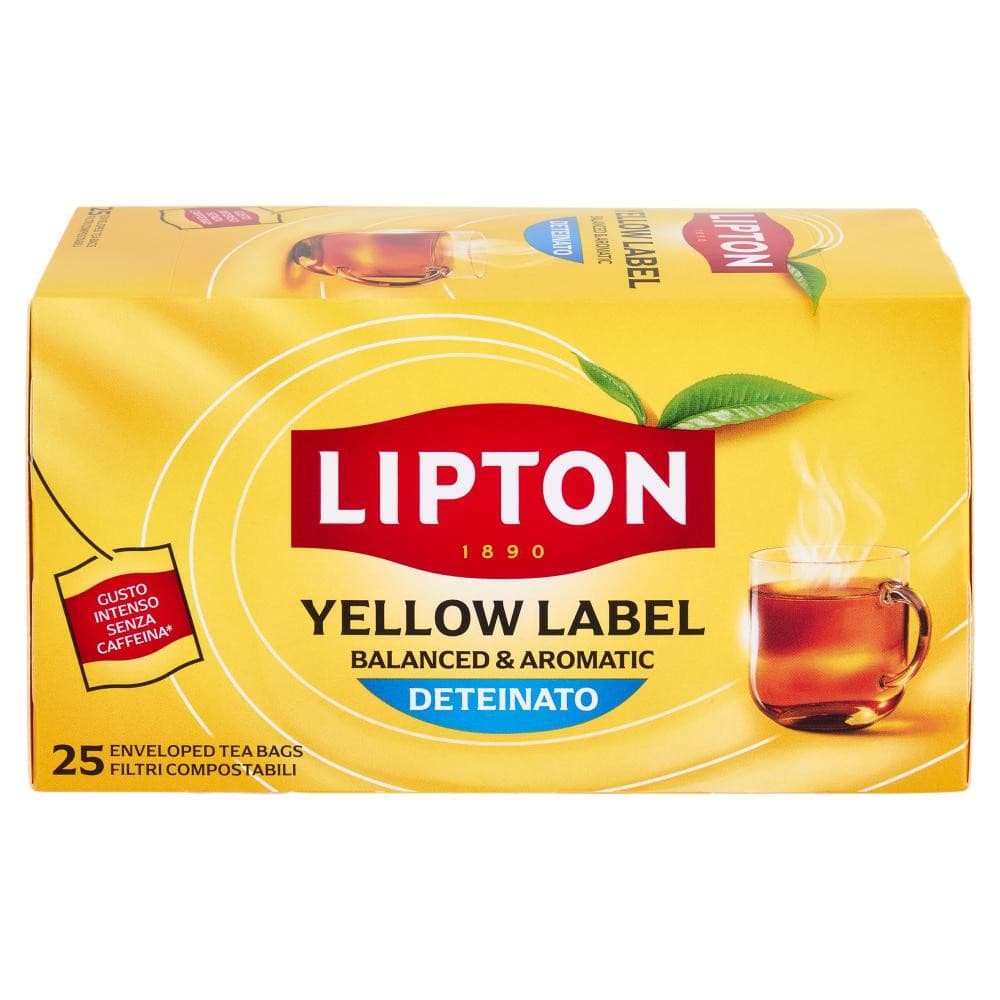 Tè deteinato Lipton Yellow Label, 25 filtri – Esselunga