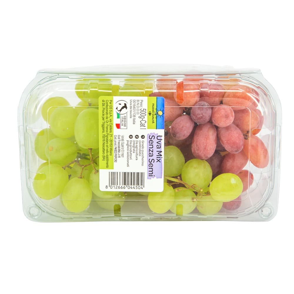Uva mix bianca/rossa senza semi, 500 g Chiquita – Carrefour