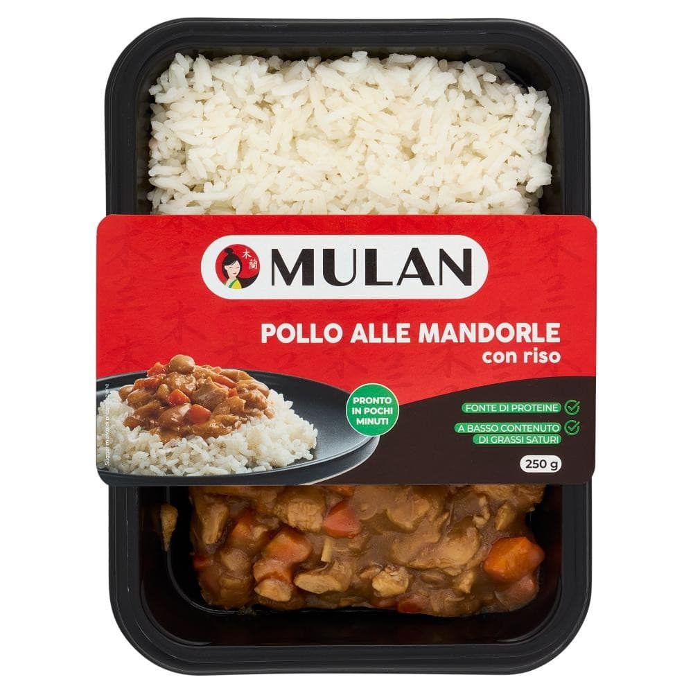Pollo alle mandorle con riso, 250 g Mulan – Il Gigante