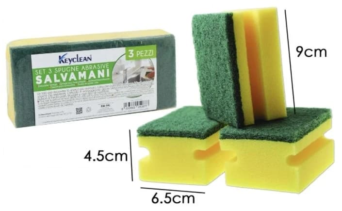 Spugne abrasive salvamani, 3 pezzi Keyclean – Iper La grande i