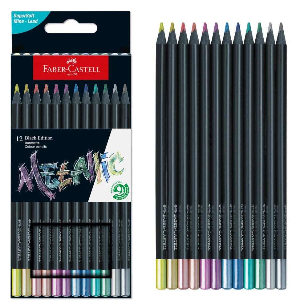 Matite Colorate Black Edition 12 pezzi FABER-CASTELL in offerta da Esselunga