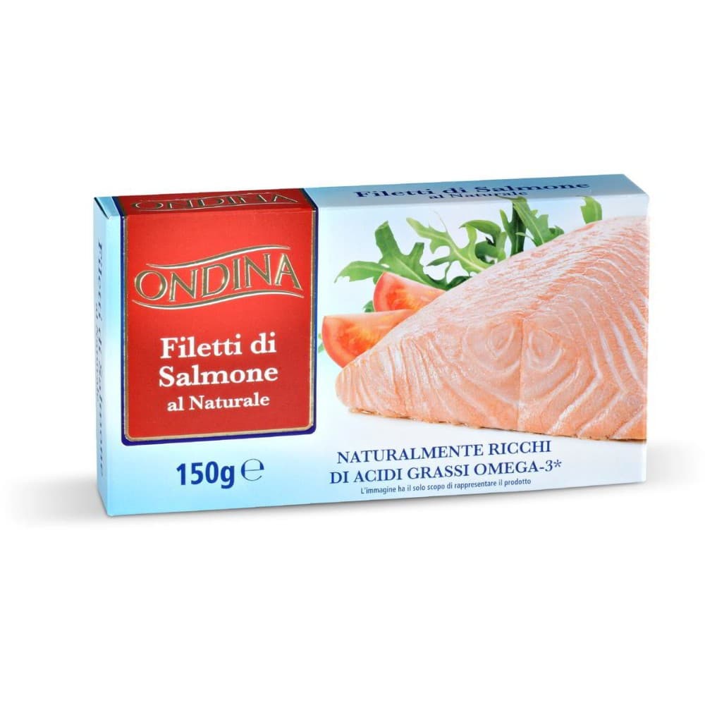 Filetti di salmone al naturale, 150 g / sgocc. 100 g Ondina – Eurospin