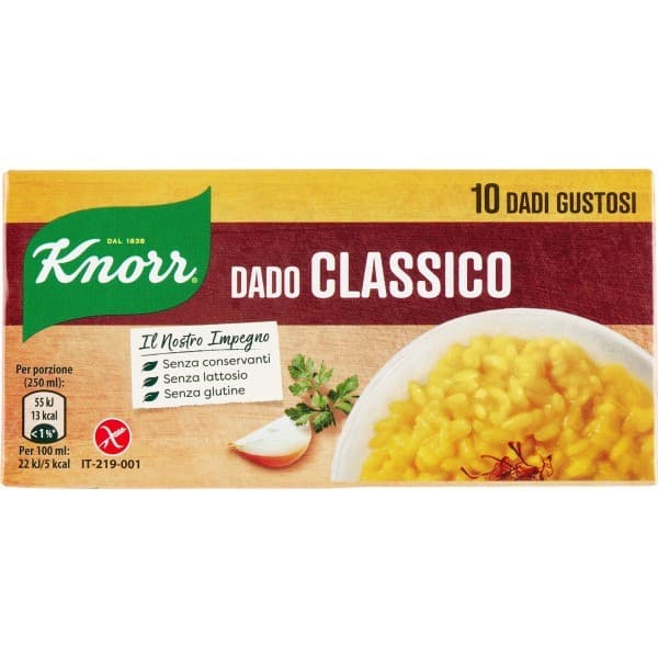 Dado Classico o Vegetale Knorr, 180 g – Bennet