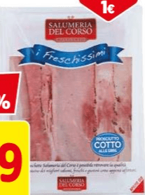 Salumeria del Corso Prosciutto cotto alle erbe 100 g + 100 g in offerta da Dpiù