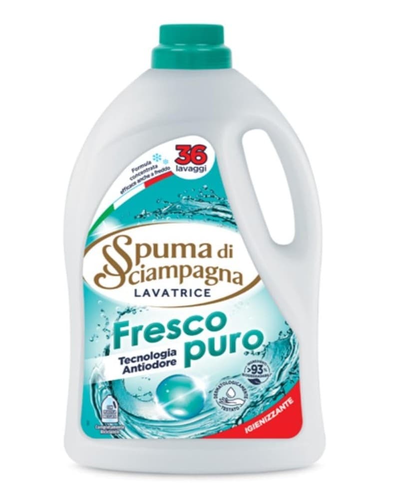Spuma di Sciampagna detersivo liquido per lavatrice, 36 lavaggi – Iper La grande i