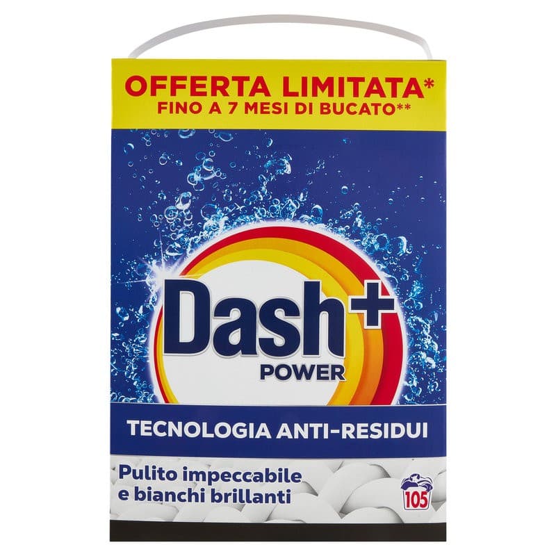 Dash Power detersivo in polvere per lavatrice 105 lavaggi in offerta da Iper La grande i