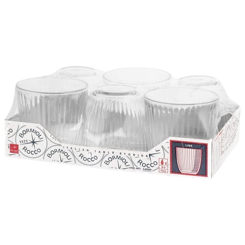 Set 6 bicchieri acqua trasparenti Line, 6 pezzi – Risparmio Casa