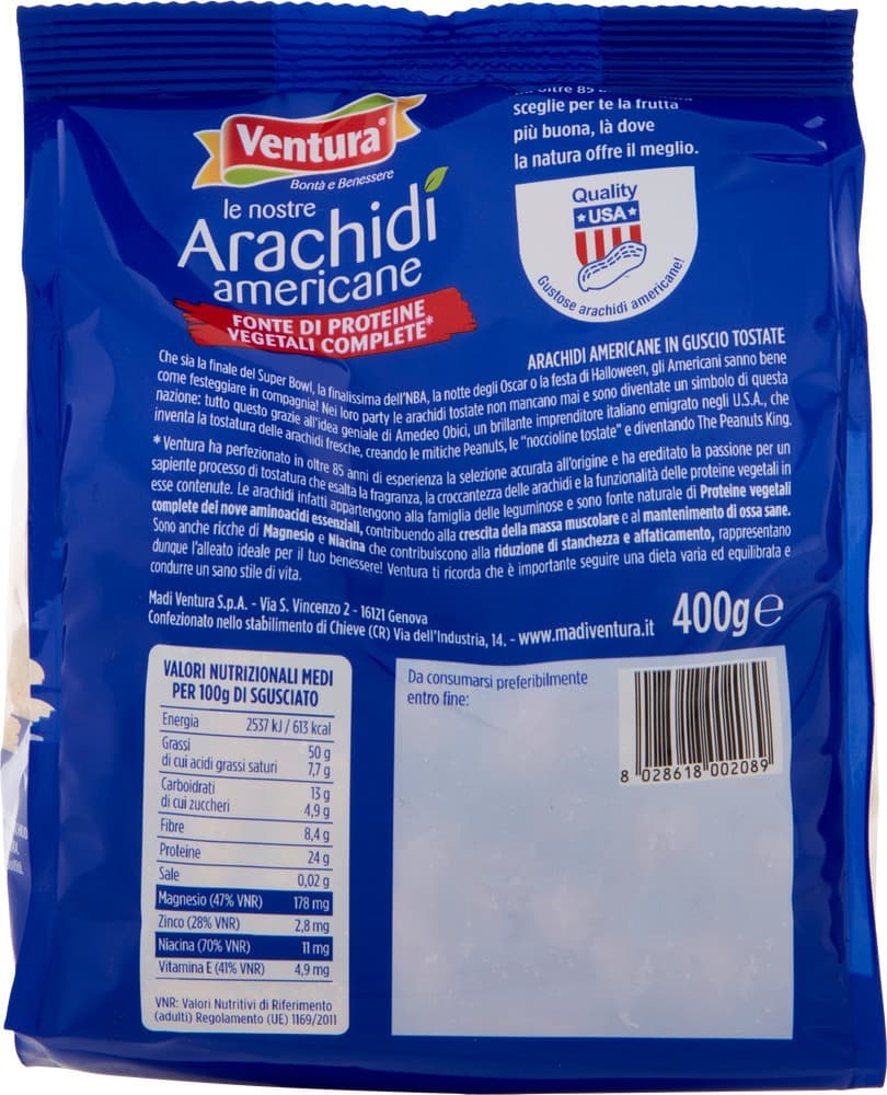 Arachidi americane Ventura, 400 g – Esselunga