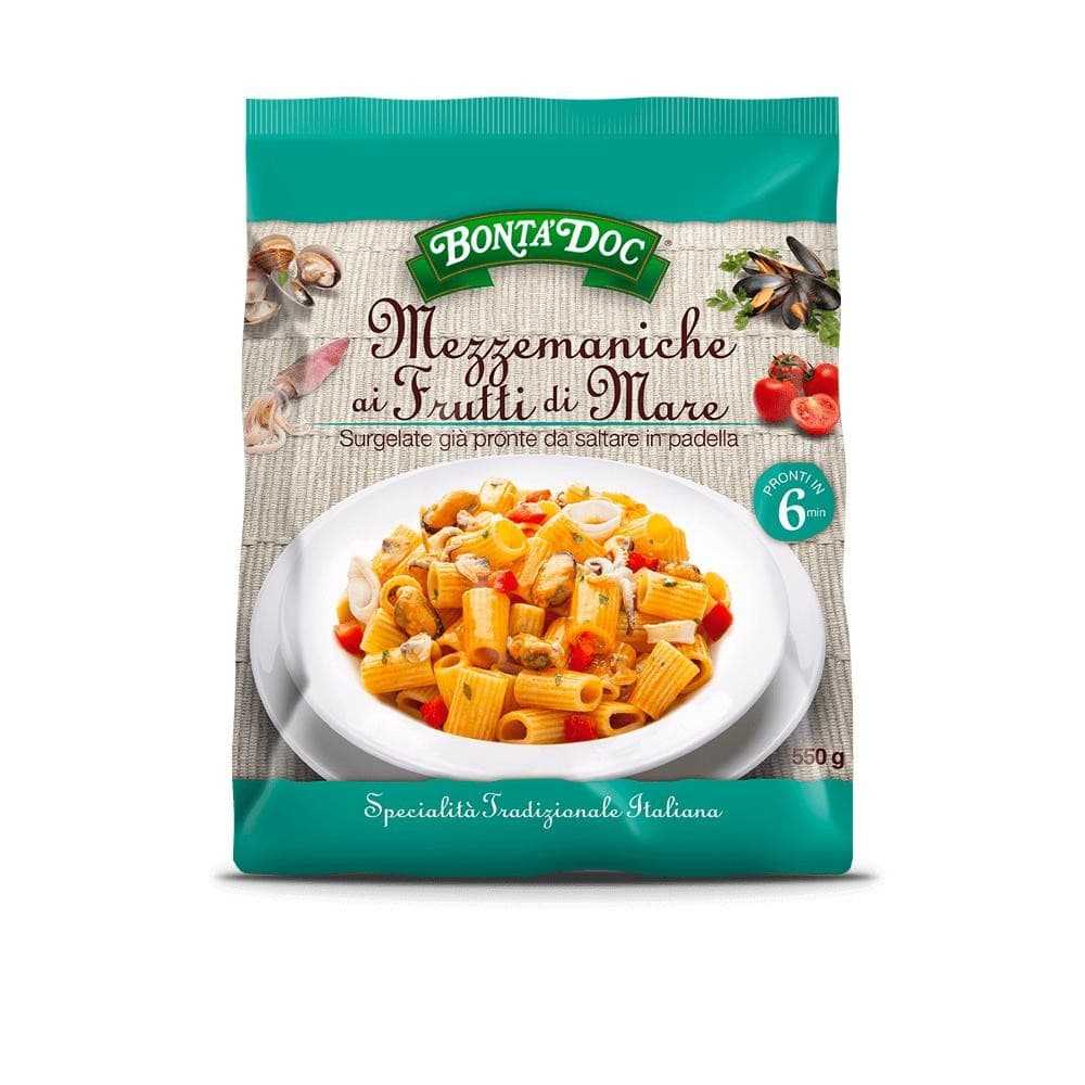 Bontà Doc mezzemaniche ai frutti di mare, 550 g – Dpiù