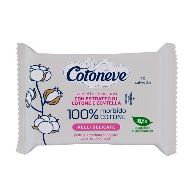 Salviette struccanti Cotoneve, conf. da 20, tipi vari – Bennet