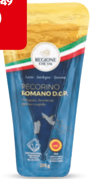 Regione che vai pecorino romano DOP, 200 g – ALDI