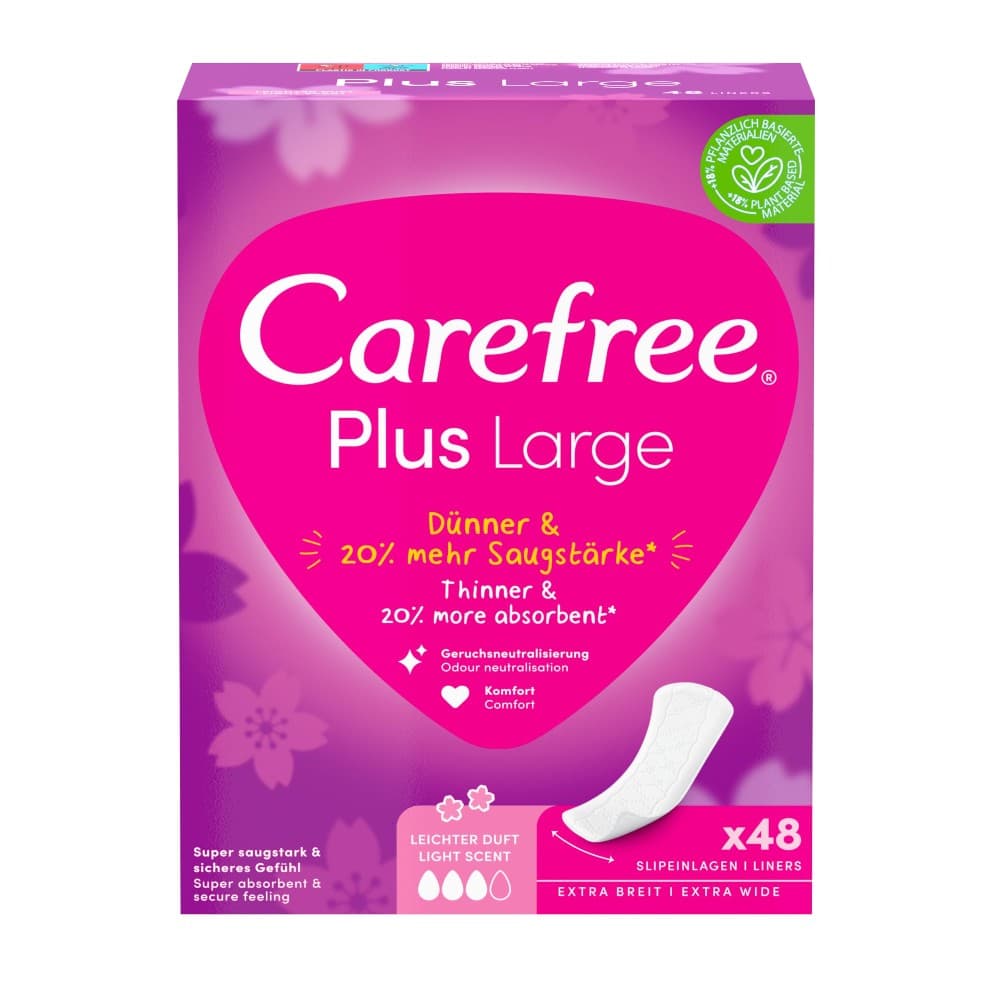 Salva slip Plus Large Carefree, 48 pezzi – Panorama