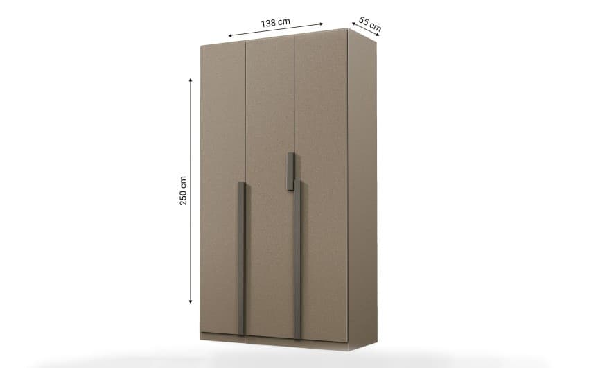 Armadio Erika 3 ante, 138x60x250h cm – Mondo Convenienza