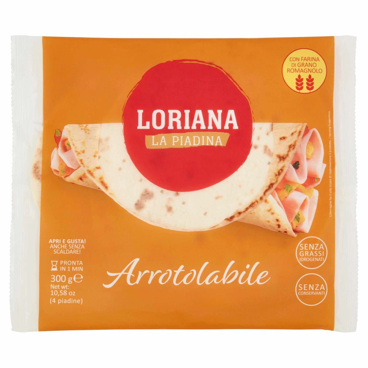 Loriana piadina Romagnola IGP alla Riminese 3 pezzi, 350 g in offerta da Esselunga