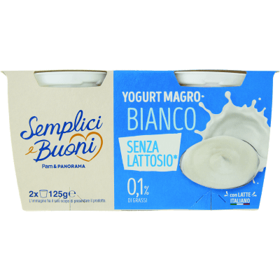 Yogurt magro senza lattosio Semplici e Buoni, 125 g x 2 – Panorama