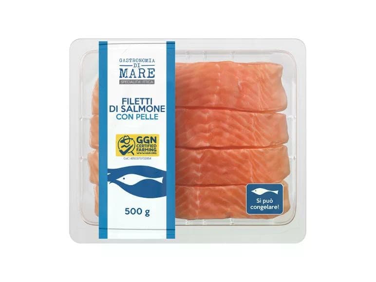 Filetto di salmone con pelle 500 g GASTRONOMIA DI MARE in offerta da Lidl