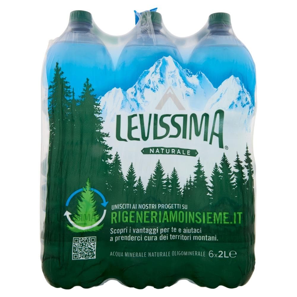 Acqua Naturale Levissima 6 pezzi 2 l Cad. 12 l in offerta da Carrefour