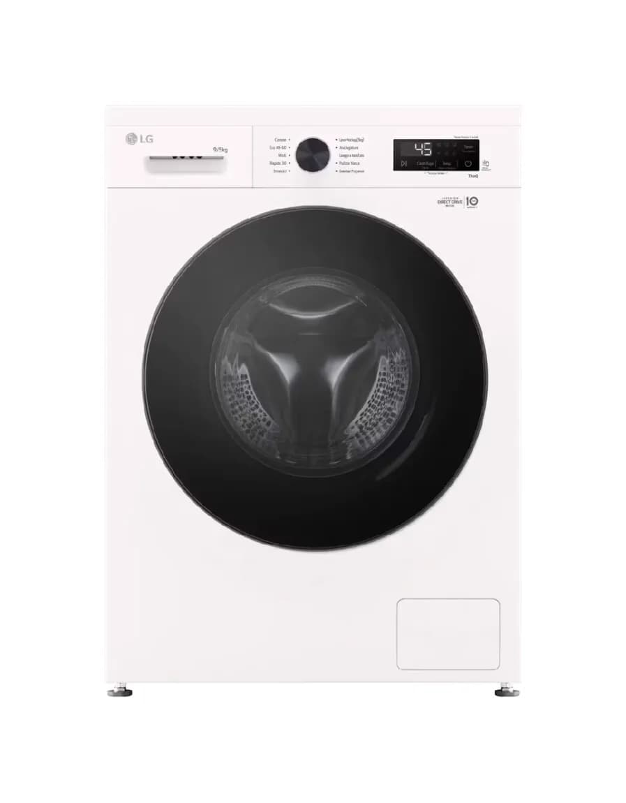 LG lavasciuga W4NX1095NWB, 9 kg lavaggio, 5 kg asciugatura, 1400 giri – Euronics