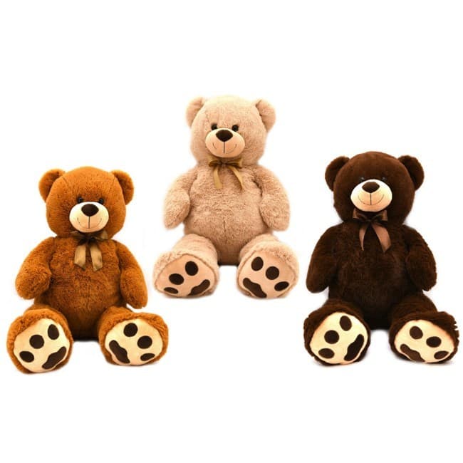 Peluche orso con fiocco, 100 cm – Carrefour