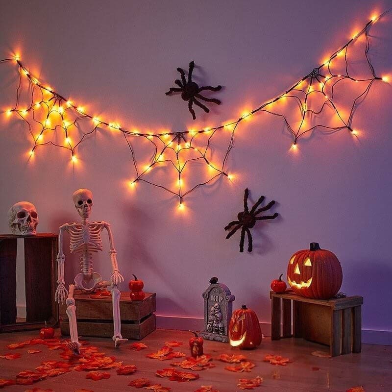 Catena luminosa LED o ragnatela LED Halloween – Lidl