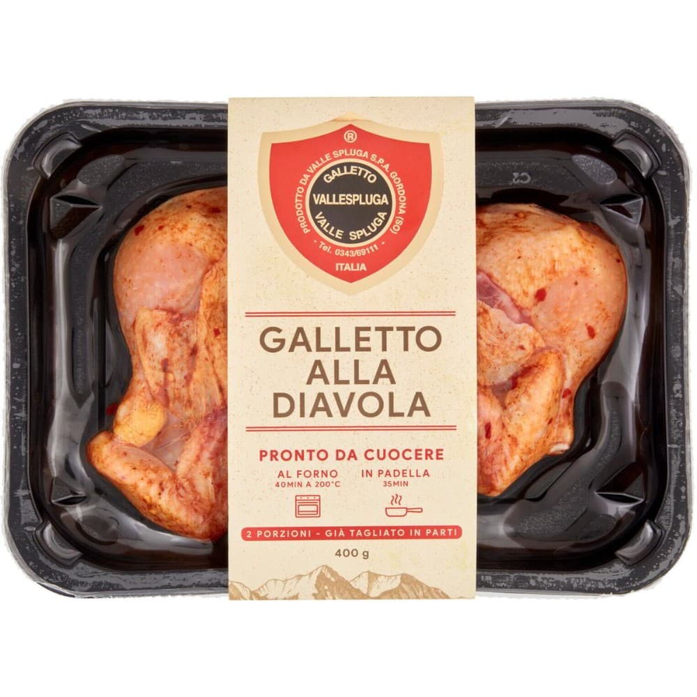 Galletto cotto Red Label o aperto alla diavola Vallespluga 400 g in offerta da Iper La grande i