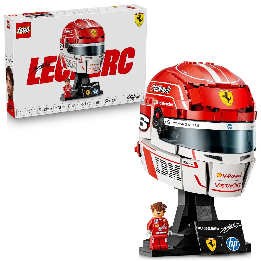 Casco di Charles Leclerc Scuderia Ferrari HP 43014, 886 pezzi LEGO Editions – Esselunga