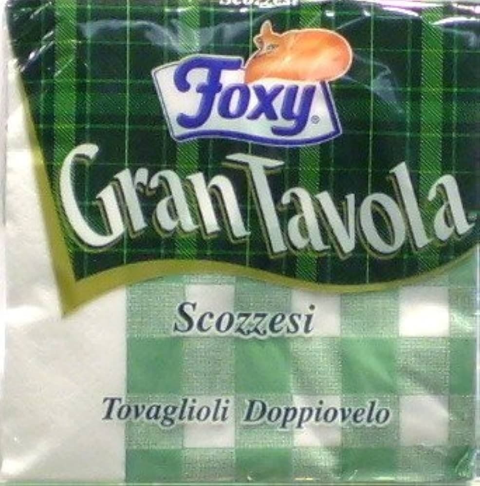 Tovagliolo scozzese Foxy, 43 pezzi – Carrefour