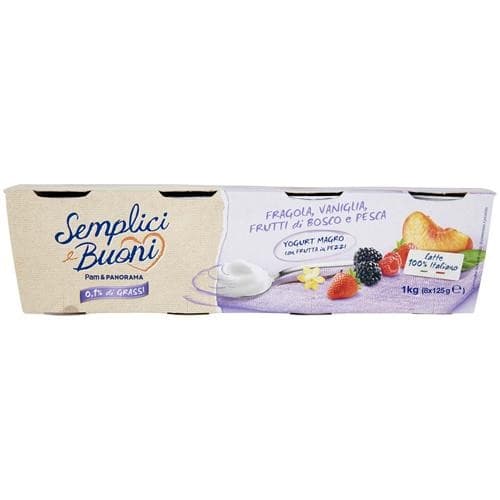 Yogurt magro alla frutta Semplici e Buoni 125 g x 8 in offerta da Panorama