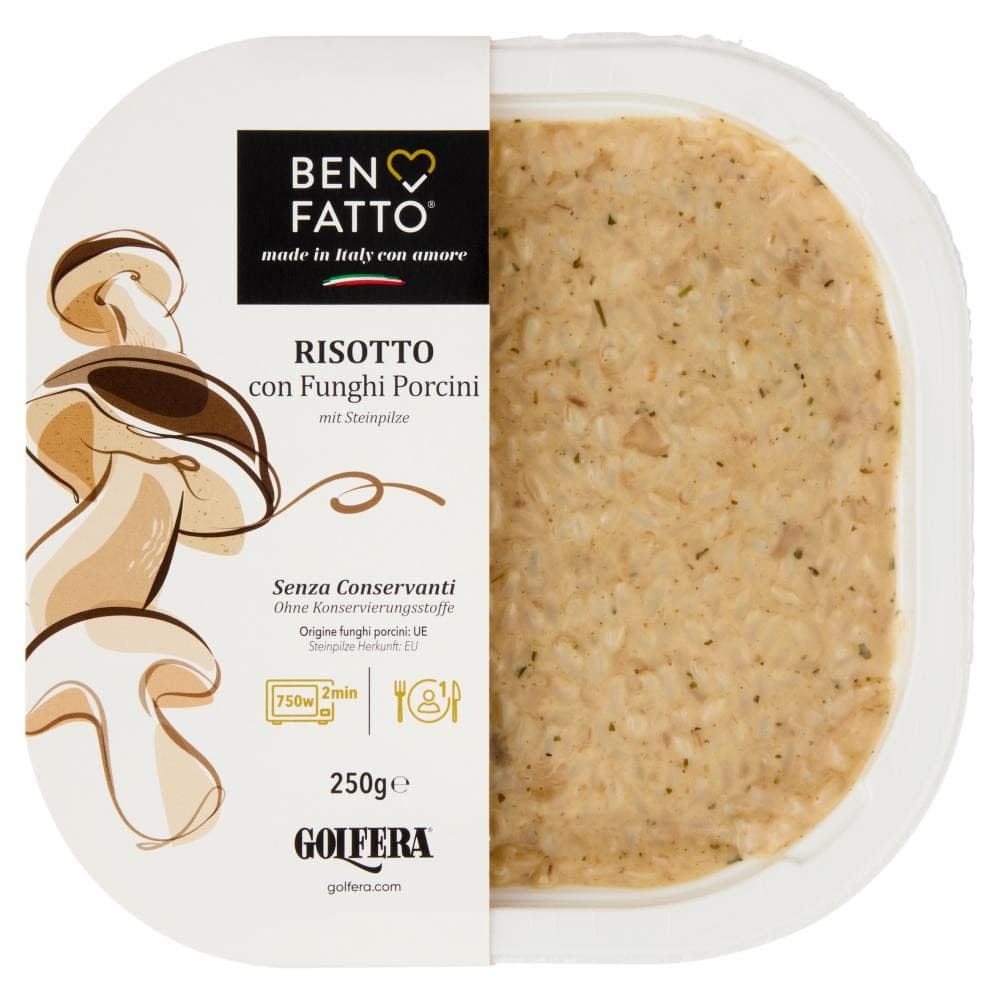 Risotto ai Funghi Porcini, 250 g BEN FATTO – Carrefour