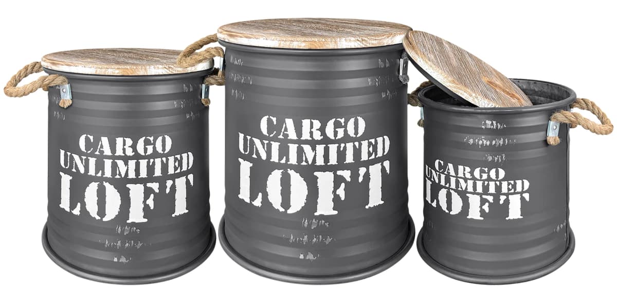 Cargo contenitori in metallo 3 pezzi in offerta da Risparmio Casa