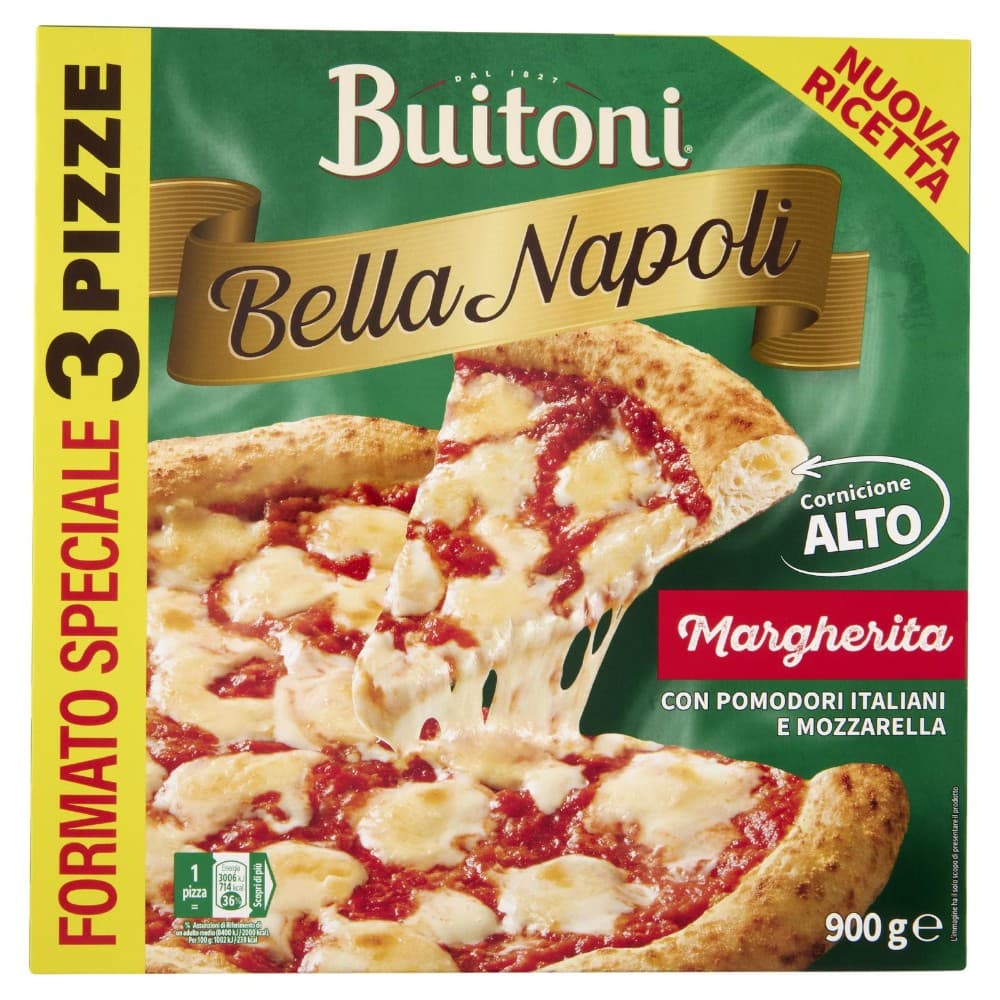 Pizza Margherita Bella Napoli Buitoni, conf 3 pezzi 900 g – Carrefour