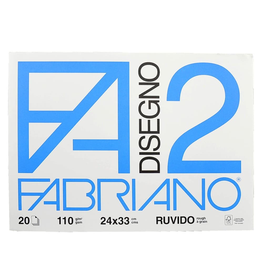 Fabriano blocco da disegno F2 20 fogli, cm 24x33, 110 g/m2 in offerta da Bennet