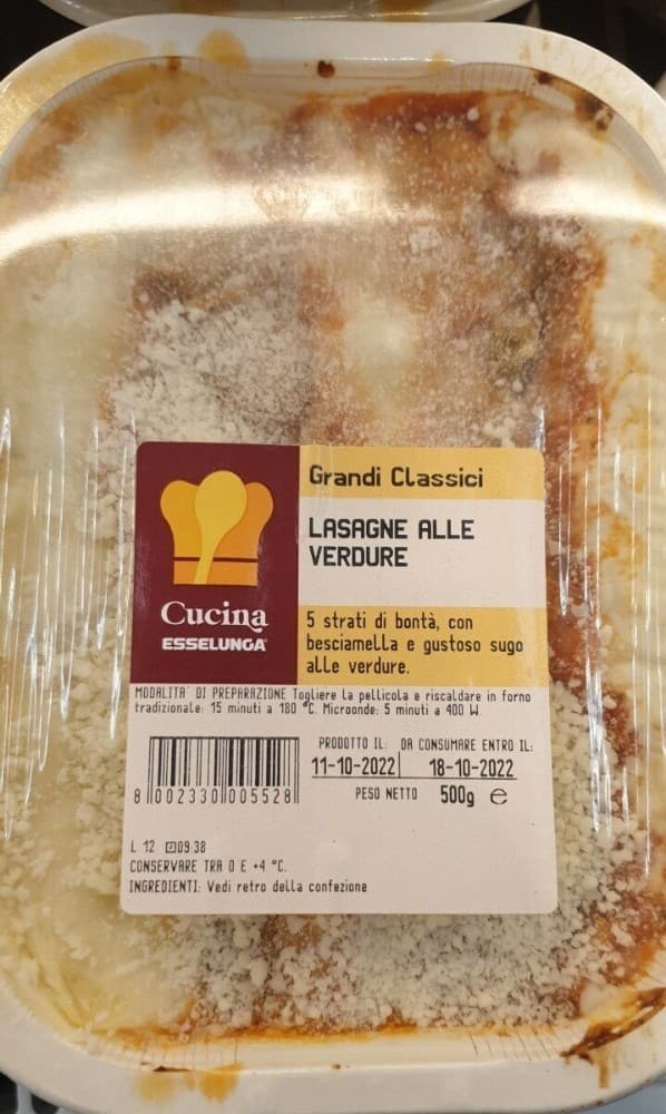 Lasagne alle verdure, 500 g – Esselunga