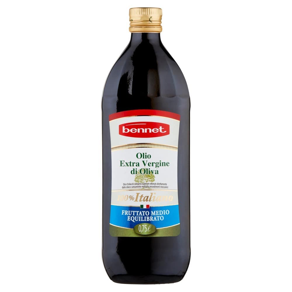 Olio Extra Vergine di Oliva 100% Italiano Bennet, ml 750 – Bennet
