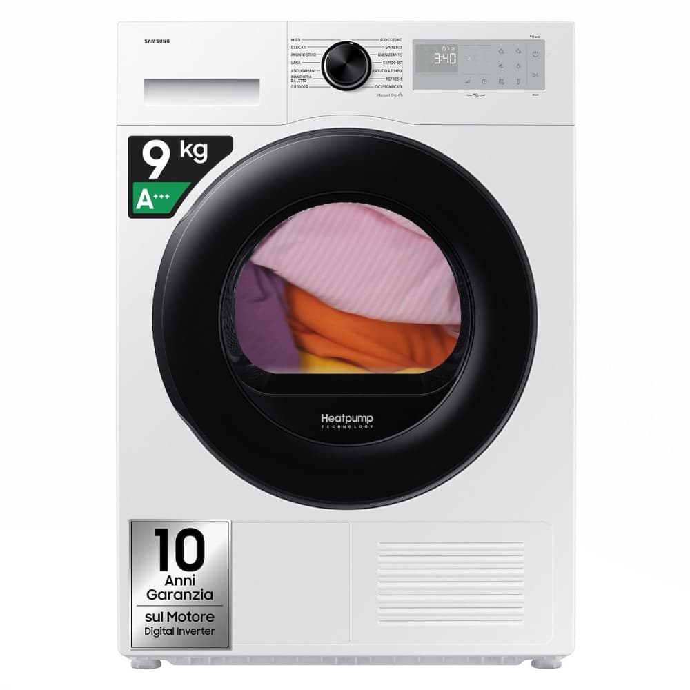Samsung asciugatrice DV90DG52A0AH 9 KG in offerta da Euronics