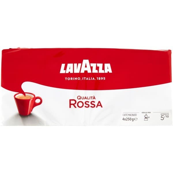 Caffè macinato Qualità Rossa, 250 g x4 Lavazza – Iper La grande i