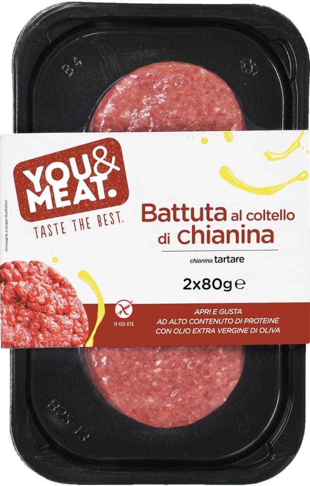 Battuta al collo di bovino adulto Angus o Chianina, Burger di bovino adulto affumicato, Scottona, Chianina o Angus, 160 g / 200 g You & Meat – Iper La grande i