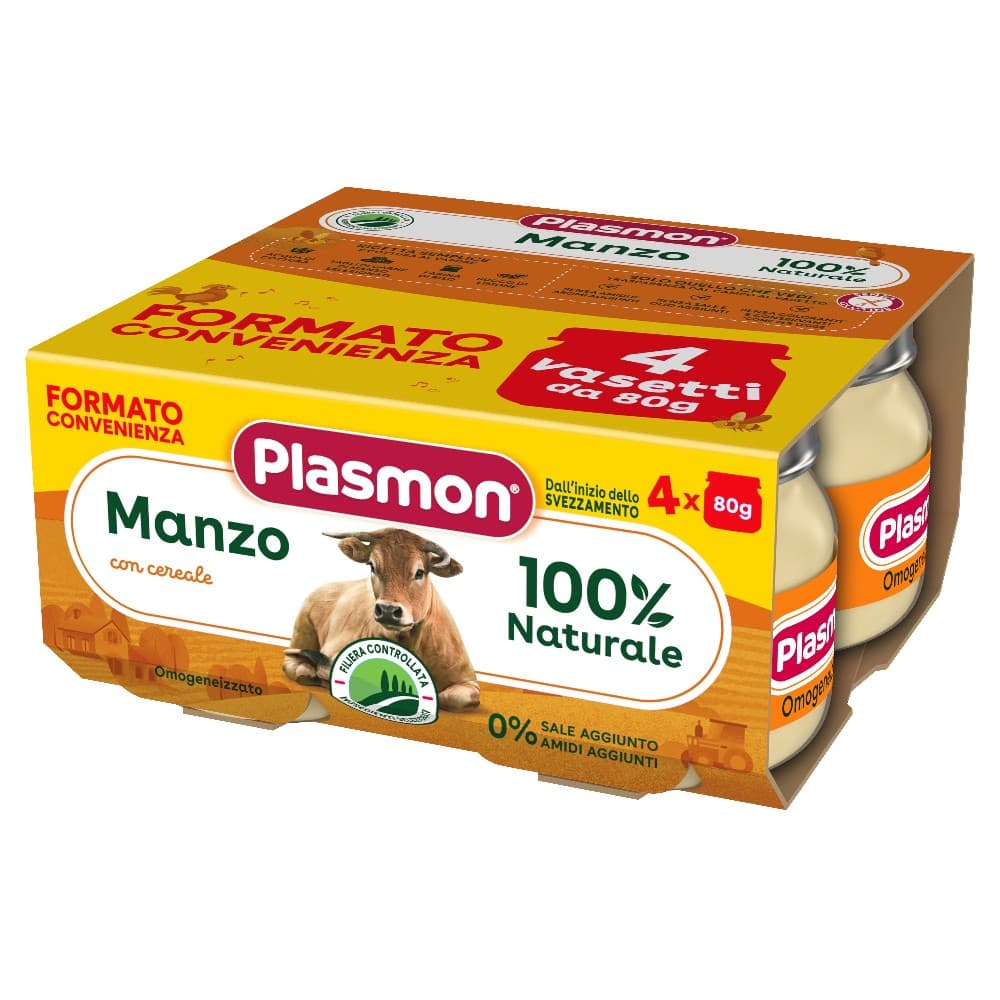 Omogeneizzati Carne Plasmon, 4 x 80 g – Carrefour