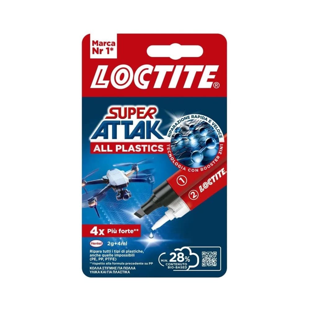 Loctite Super Attak All Plastics 2 g + 4 ml in offerta da Bennet