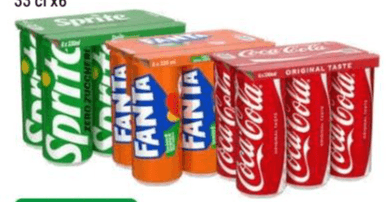 Coca-Cola, Fanta o Sprite, 33 cl x 6 – Iper La grande i