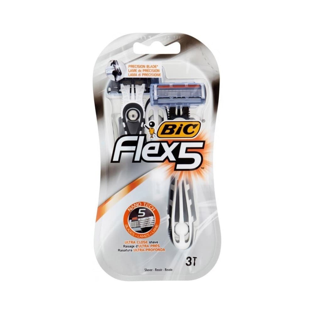 Rasoi usa e getta da uomo Flex 5 Bic, conf. da 3 – Bennet