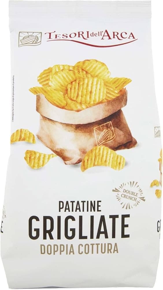 Patatine croccanti o grigliate doppia cottura Tesori dell'Arca, 130 g – Panorama