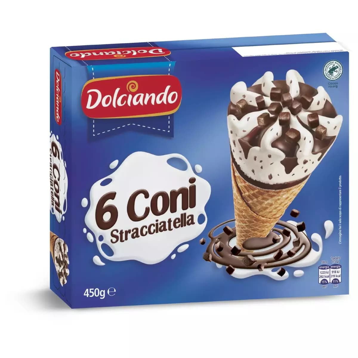 Dolciando coni al croccante/stracciatella, 6 pezzi – Eurospin