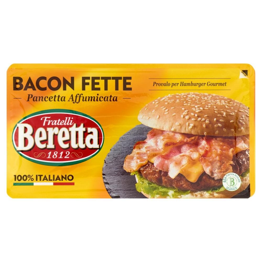 Bacon Fette Pancetta Affumicata, 100 g FRATELLI BERETTA – Panorama