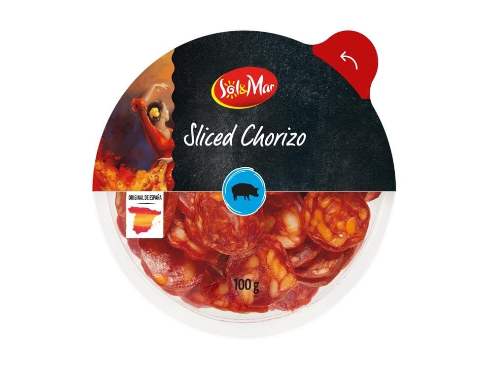 Sol&Mar chorizo affettato, 100 g confezione – Lidl
