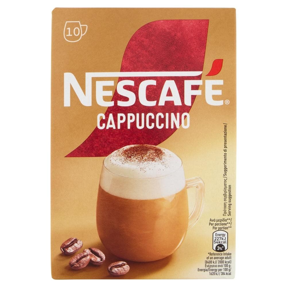 Nescafe preparato solubile per cappuccino, 10 bustine Nescafé – Panorama