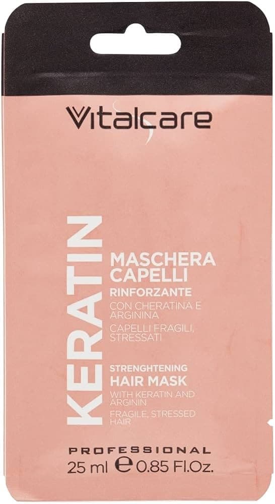 Vitalcare maschera rinforzante con cheratina e arginina, 25 ml – Dm