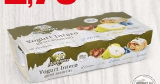 Yogurt intero gusti assortiti, 8 x 125 g – Eurospin