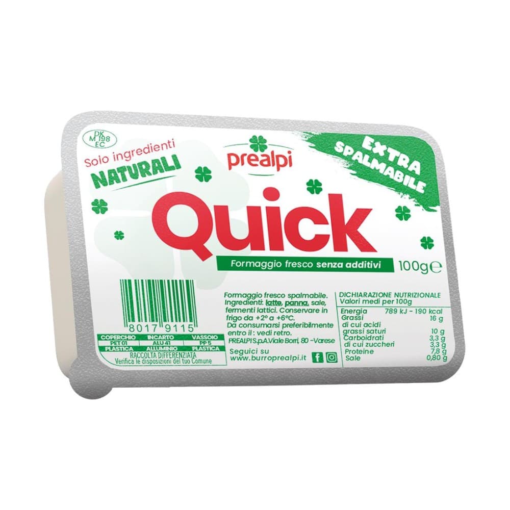 Formaggio fresco spalmabile Quick Prealpi 100 g in offerta da Carrefour